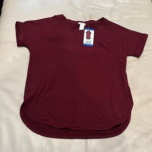 Matty M Burgundy Short Sleeve Tee